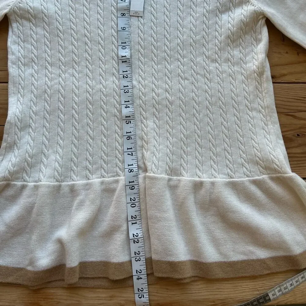 ANTONIO MELANI ivory peplum sweater